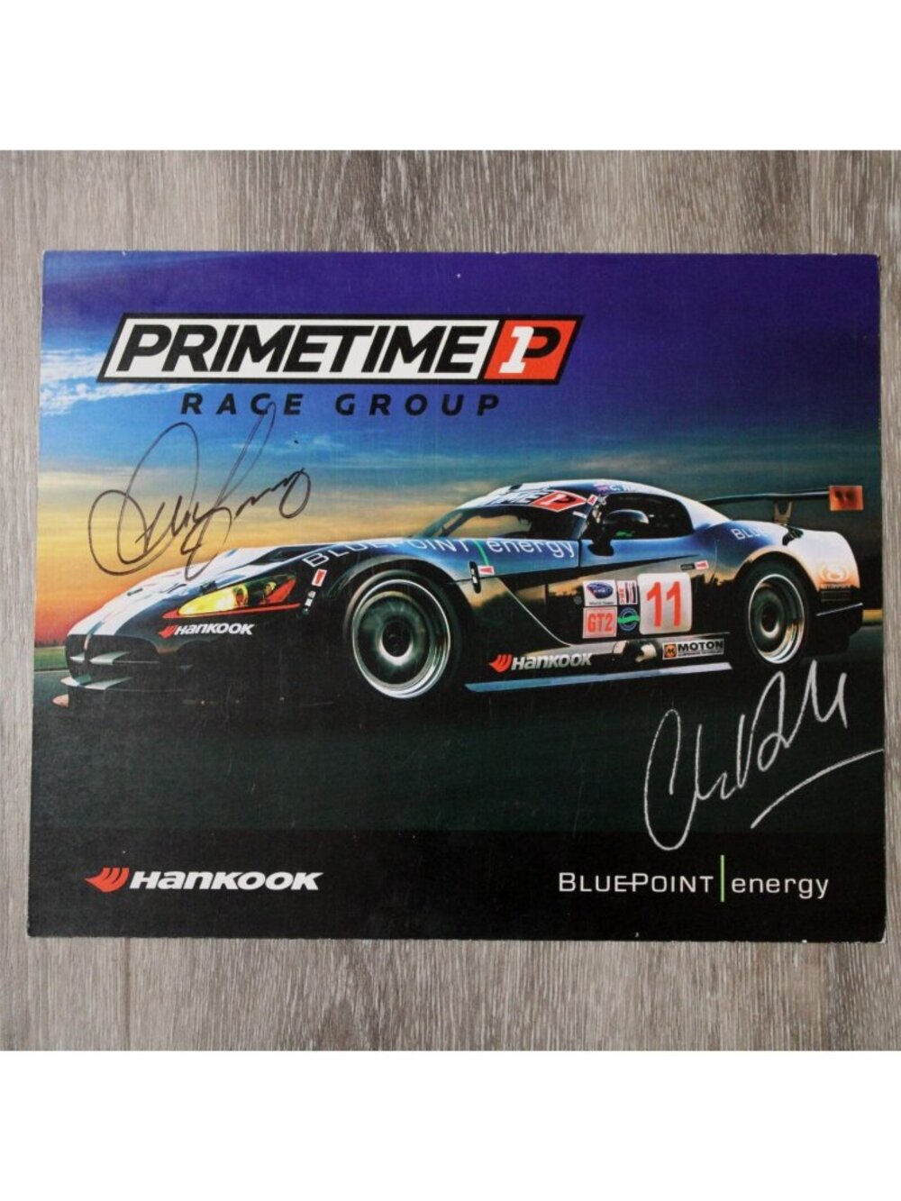 2008 Primetime Race Group Dodge Viper Competition Team Hero Card ALMS Signed